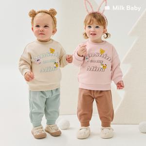 [정상가71,900원]타이포그래피 따뜻기모 유아상하복