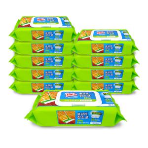 국산 실속형 물걸레청소포 30매 대형38x20cm  10개 청소용품 손걸레 밀대패드