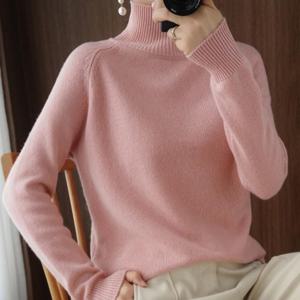 여성 터틀넥 반목폴라 니트티 겨울 목폴라니트티 스웨 여성니트티 긴팔 목폴라 캐시미어 터들넥