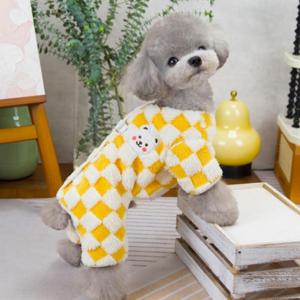 강아지 강아지옷 반려견옷 애견 겨울 체크 하네스 올인원 강아지옷 강아지옷올인원