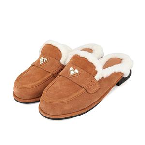 바바라 소가죽 베이직 퍼 슬리퍼2종 BBI540-JS