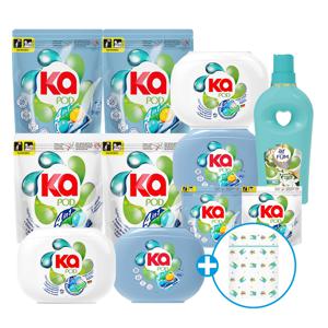 굿라이프 패밀리 [브라이트닝 30개입x2통+35개입x2팩+5개입x1팩+파워플러스 30개입x2통+35개입x2팩+5개입x1팩]+유연제1L+세탁망