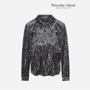 [Thursday Island] 벨벳 카라 블라우스(T238MBL631W)