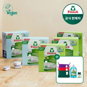 독일 올인원 식기세척기세제 오리지널 30개입 5개+펠트바스켓+주방세제+수세미