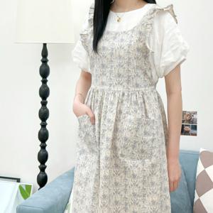 프릴 원피스앞치마 샬롯 카페 바리스타앞치마 2color