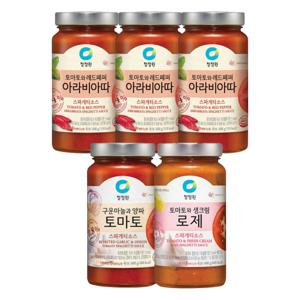 베스트 토마토 스파게티 소스 600g 3종 5개(아라비아따3+토마토1+로제1)