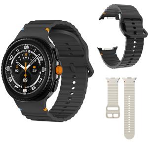 갤럭시워치8 웨이브 스트랩 갤워치8 클래식 실리콘 스포츠밴드 시계줄 40mm 44mm 46mm 호환 스티치 포인트