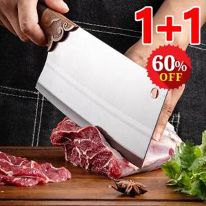 1+1 스텐 요리용 슬라이스 식칼 경량 프리미엄 강재 3Cr13 스텐 날카로운 스텐 식칼 중식도 스텐