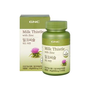 GNC 밀크씨슬 위드 아연 실리마린 60정