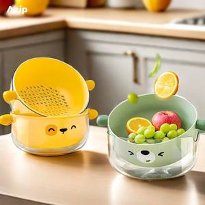 에이집 카툰 물빠짐 과일야채 세척바구니 22cm10.5cm