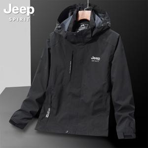 JEEP SPIRIT 커플 재킷 싱글 레이어 레저 방풍 대형 사이즈 남녀 코트