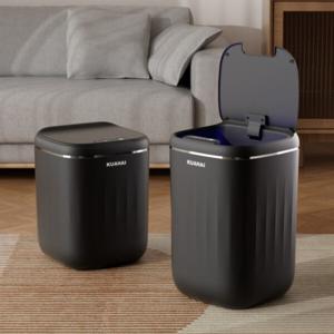 1+1 세트 20L+24L KUAHAI 셋 모드 자동 센서 충전식 쓰레기통 야간 LED 조명 화장실 기저귀 원터치 냄새