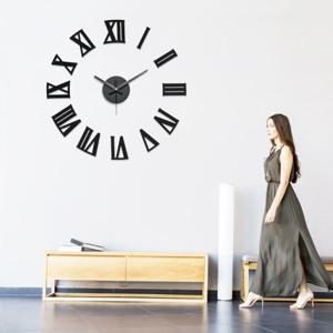 붙이는 인테리어벽시계 DIY 무소음벽시계 로만블랙 대박할인중