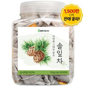 솔잎차 100티백 1500만 티백 판매 돌파 친환경 필터