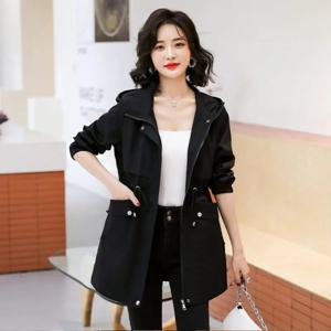 봄 가을 여자 바람막이 점퍼 여성용 패션 후드 숏자켓 트렌치코트 캐주얼 와이드핏
