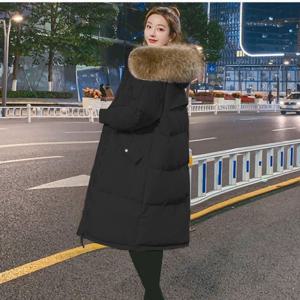 SUTA 코트 재킷 롱패딩 사파리 퍼 자켓 벤치 파카 코트 여성 털 점퍼 모자탈부착