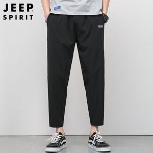 1+1 지프스피릿 캐주얼팬츠 9부 캐주얼바지 남성 심플스트레이트 0718