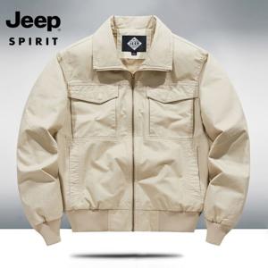 JEEP SPIRIT 가을 작업복 캐주얼 자켓 남성용 멀티포켓 바람막이 재킷