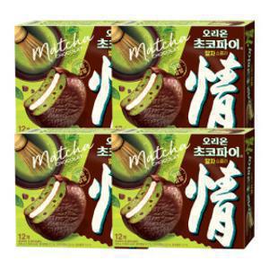 오리온 초코파이 말차쇼콜라 12P 408g x 4개