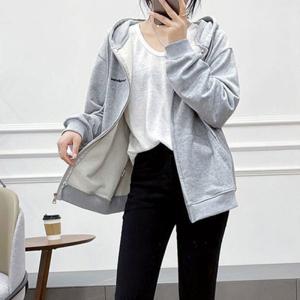 캐주얼 여성 가을 겨울 패션 기모 후드집업 자켓 점퍼 야상 바람막이 잠바 가디건 청자켓