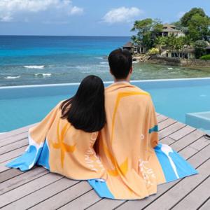 똑딱이 비치타월 대형 + 특대형 세트