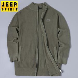 JEEP SPIRIT 남성 집업 가디건 캐주얼 가을 겨울 루즈핏 스웨터 코트