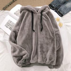 SUTA~3XL 융털 코트 재킷 1+1루즈핏 뽀글이 후드 맨투맨 도톰 양털 맨투맨 긴팔 기모 코트 커플룩 융털 후
