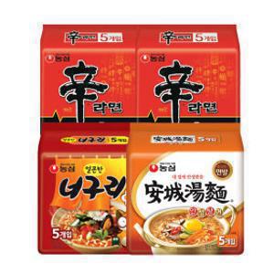 신라면10입 +안성탕면5입 +너구리5입 (총 20봉)
