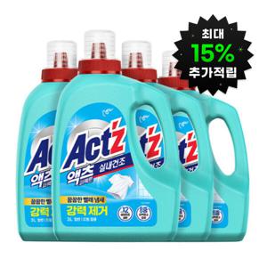 (최대15%캐시적립)액체세제 액츠 퍼펙트 실내건조 3L 4개 일반드럼 겸용