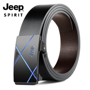 JEEP SPIRIT 남성용 소가죽 캐주얼 자동 버클 벨트