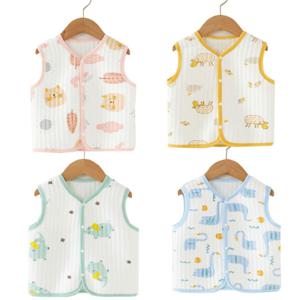 유아동 사계절 테리 순면 실내조끼(0세-5세까지)