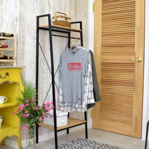 이지심플 선반 행거 철제 옷걸이 스탠드 이동식 시스템 수납 (블랙/화이트)