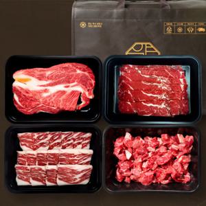 1++마장동 스페셜 명품 한우선물세트 800g 투뿔한우 구이용 소고기 등심 모듬 설 추석 명절 고급선물포장