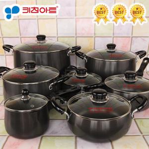 키친아트 쥬노 블랙경질냄비모음/양수24cm/편수/전골