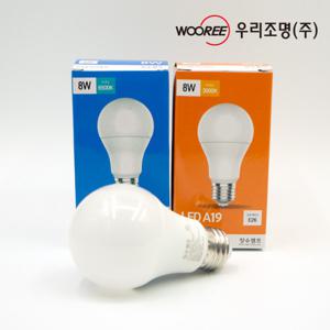 장수램프 LED전구 8W A60 주광색 전구색 램프
