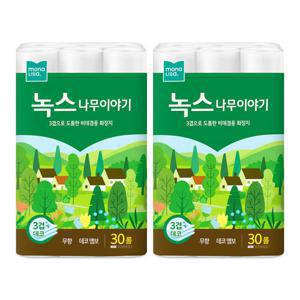 모나리자 나무이야기 30롤 x 2개 3겹데코 롤화장지
