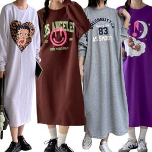 여성 롱 원피스 빅사이즈 면 끈 나시 민소매 캉캉 플레어 여름 뷔스티에 반팔 홈웨어 비치 A라인 맥시 무배