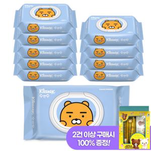 수앤수x카카오프렌즈 물티슈 라이언 캡형 80매 10팩 +Q .
