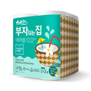에어볼 키친타올130매x24롤 1박스(4롤x6팩) 흰색