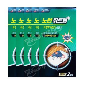 쥐약 쥐끈끈이 노런쥐트랩 5각10개입