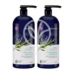 (오플닷컴) 2개 테라피 비오틴 B 비컴플렉스 씨크닝 샴푸 대용량 946 ml Avalon Organics 빠른직구