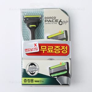 도루코 페이스6 스타일 면도기 (본체1+날2) + 날2개