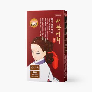 새치염색 7~8분완성 다빛 한방 염색약 8Y 밝은황갈색