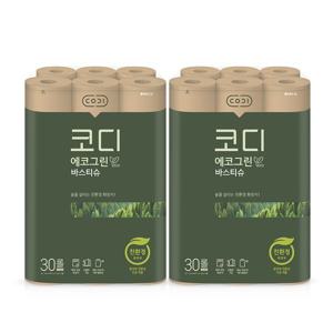 코디 (친환경인증) 에코 화장지 30m  30롤 2팩 (무료배송)