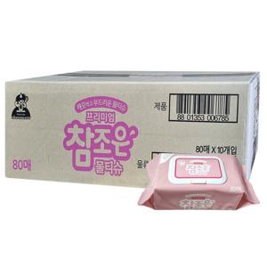 산도깨비 도톰한 NEW 참좋은물티슈(캡형) 80매 x 10개 (참조은물티슈)
