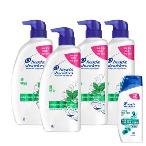헤드앤숄더 쿨멘솔 샴푸 850ml 4개 + 헤드앤숄더 가려운두피 샴푸 80ml 1개 증정