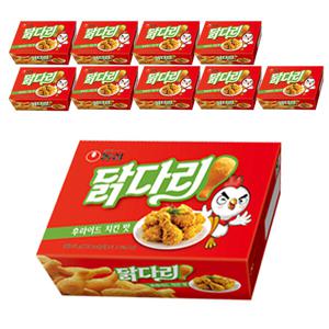 농심 닭다리 후라이드 치킨맛 66g 10개