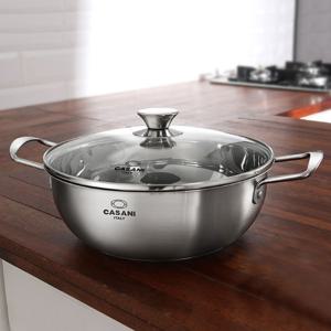 인덕션 스텐 전골냄비 26cm / 인덕션용 냄비 직화겸용 찌개냄비 깊은전골