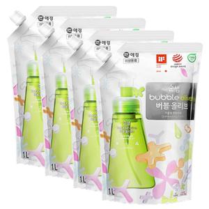 순샘 버블 올리브 주방세제 리필 1L 4개