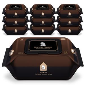 블랑슈 프리미어 아기물티슈 캡형 70매 10팩